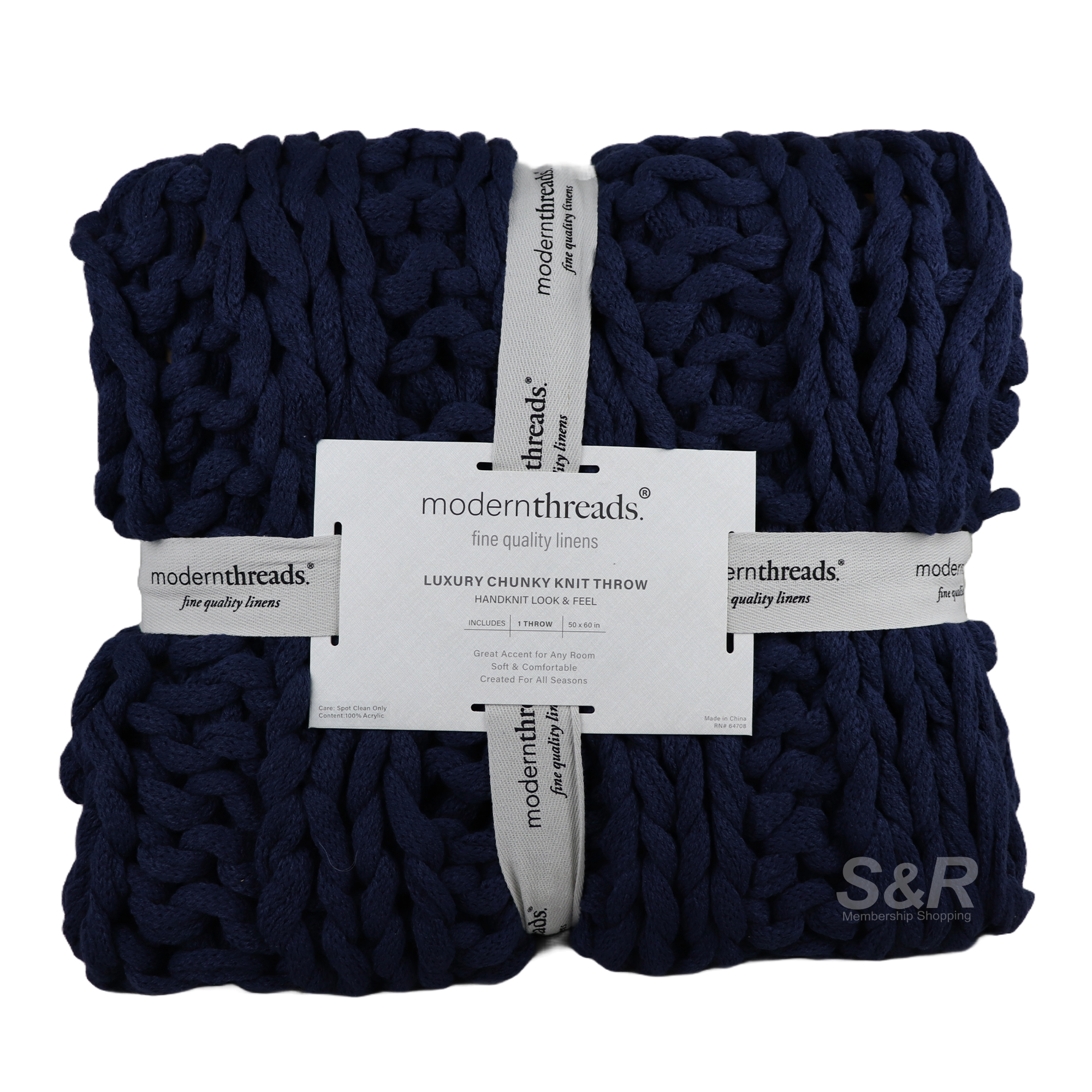 Modern Threads Luxury Chunky Knit Throw 50x60in